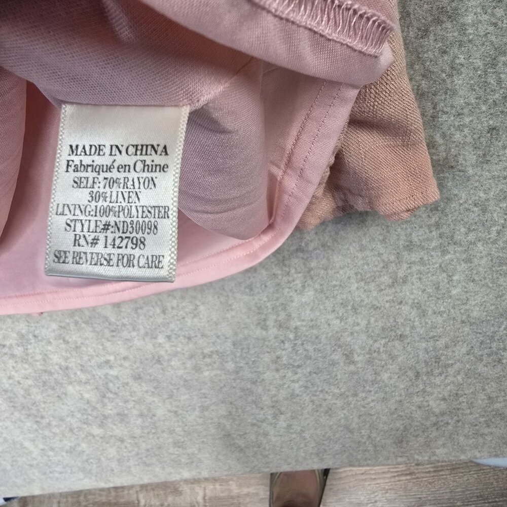 New In Womens Ruffled Hemline Dress S Pink Rayon & Polyester Blend - Picture 5 of 8